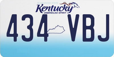 KY license plate 434VBJ