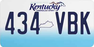 KY license plate 434VBK