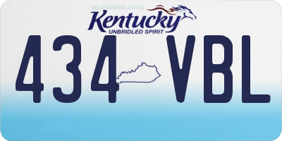 KY license plate 434VBL