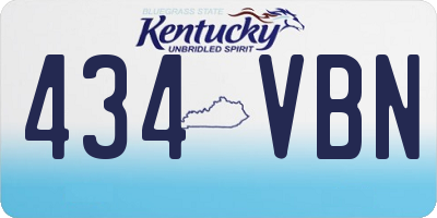 KY license plate 434VBN