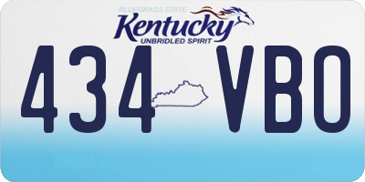 KY license plate 434VBO