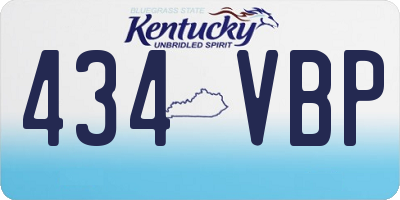 KY license plate 434VBP