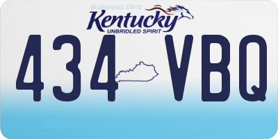 KY license plate 434VBQ