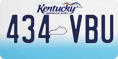 KY license plate 434VBU