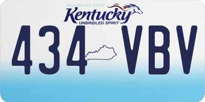 KY license plate 434VBV