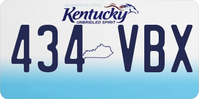 KY license plate 434VBX