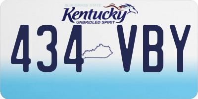 KY license plate 434VBY