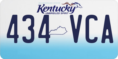 KY license plate 434VCA