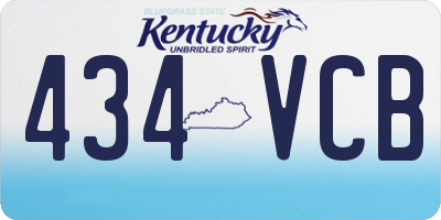 KY license plate 434VCB