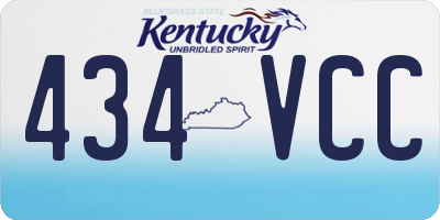 KY license plate 434VCC