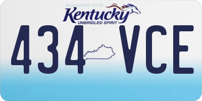 KY license plate 434VCE