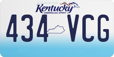 KY license plate 434VCG