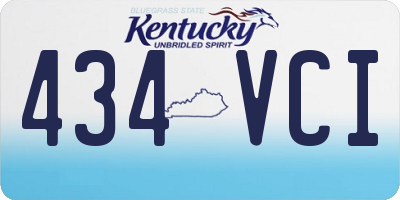 KY license plate 434VCI