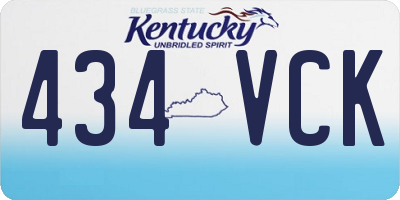 KY license plate 434VCK