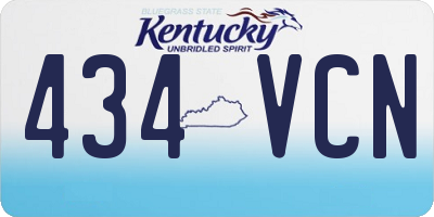 KY license plate 434VCN
