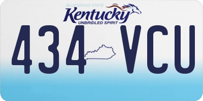 KY license plate 434VCU
