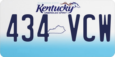 KY license plate 434VCW