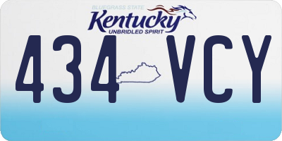 KY license plate 434VCY