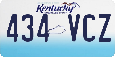 KY license plate 434VCZ