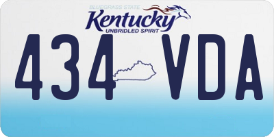 KY license plate 434VDA