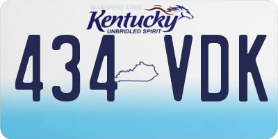 KY license plate 434VDK
