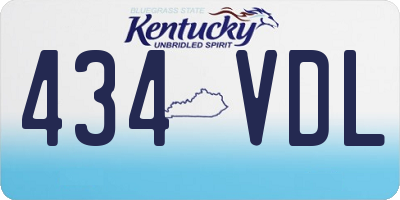 KY license plate 434VDL