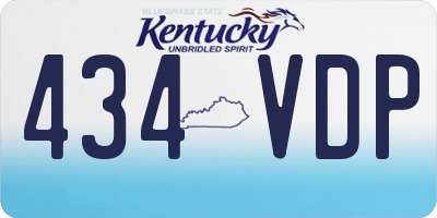 KY license plate 434VDP