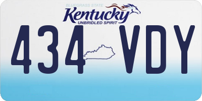 KY license plate 434VDY