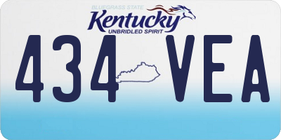 KY license plate 434VEA