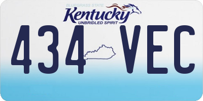 KY license plate 434VEC