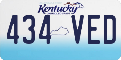 KY license plate 434VED