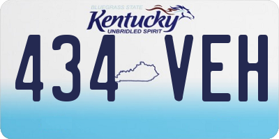 KY license plate 434VEH