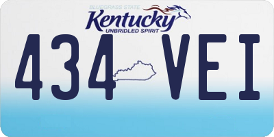 KY license plate 434VEI