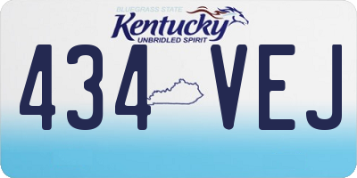 KY license plate 434VEJ