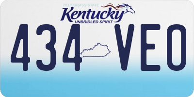KY license plate 434VEO