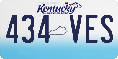 KY license plate 434VES