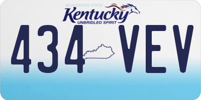 KY license plate 434VEV