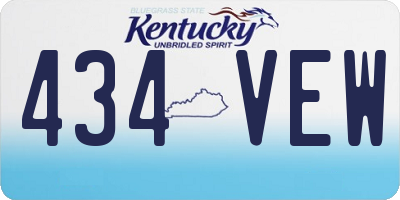 KY license plate 434VEW