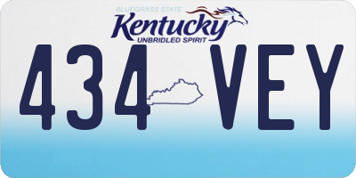 KY license plate 434VEY