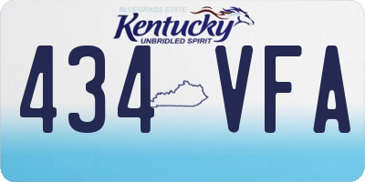 KY license plate 434VFA