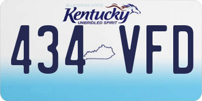 KY license plate 434VFD