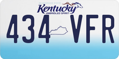 KY license plate 434VFR