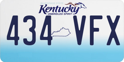 KY license plate 434VFX
