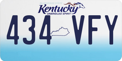 KY license plate 434VFY