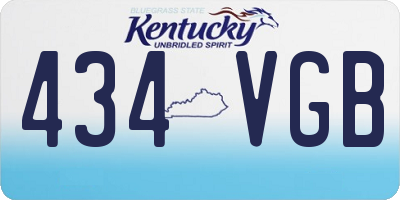 KY license plate 434VGB