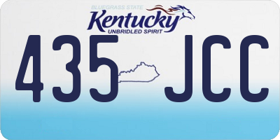 KY license plate 435JCC