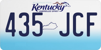 KY license plate 435JCF