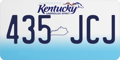 KY license plate 435JCJ