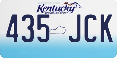 KY license plate 435JCK