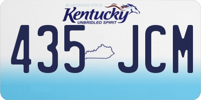 KY license plate 435JCM